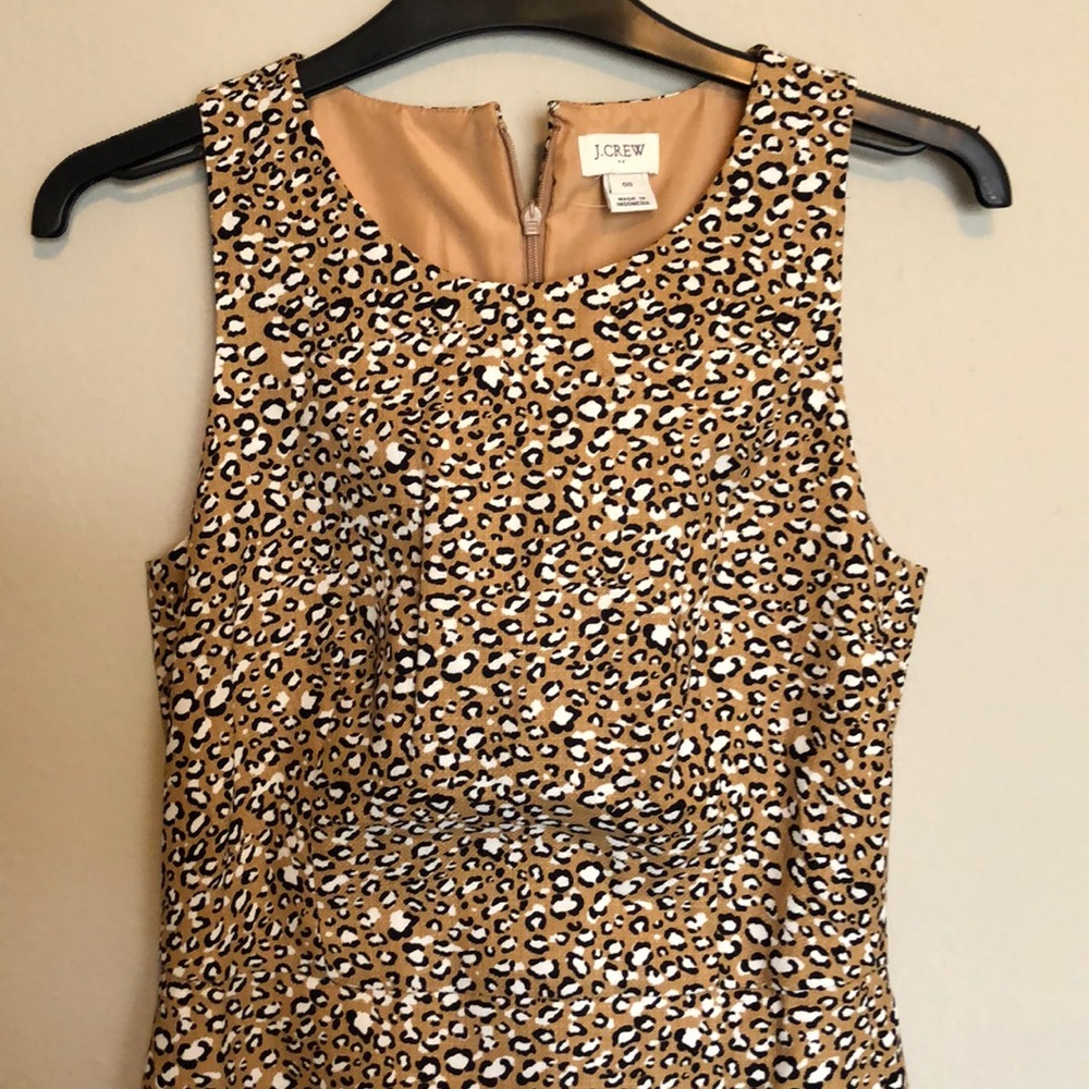 NWT J. Crew F Leopard Print Sheath Dress size 00